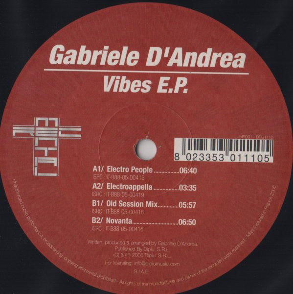 Gabriele D'Andrea : Vibes E.P. (12", EP)