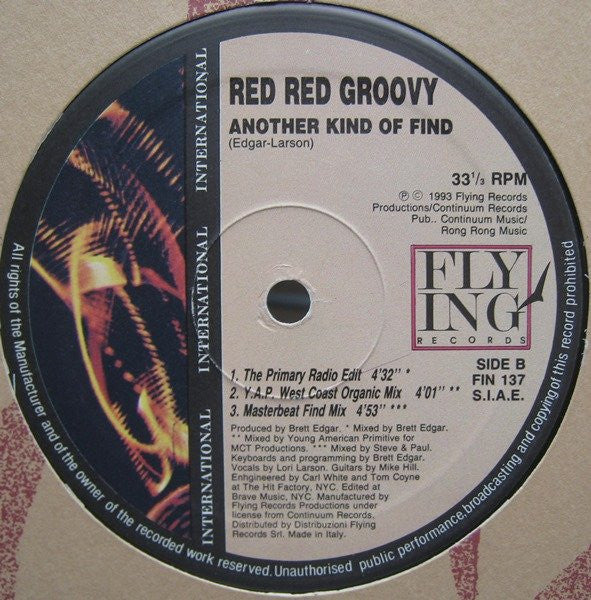 Red Red Groovy : Another Kind Of Find (12")