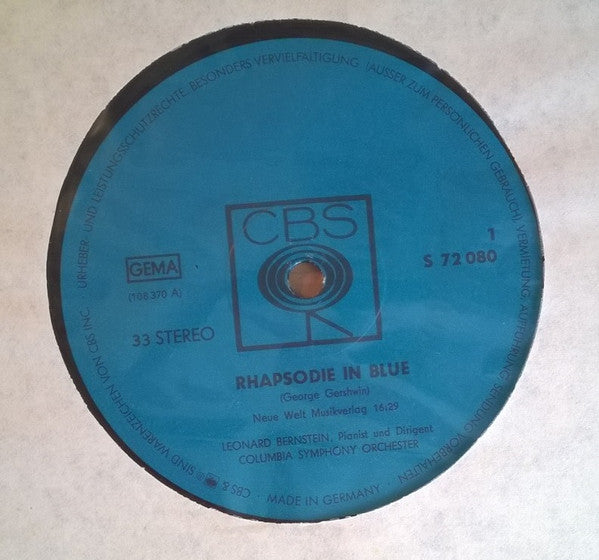 George Gershwin, Leonard Bernstein : Rhapsody In Blue / An American In Paris (LP, RE, Blu)
