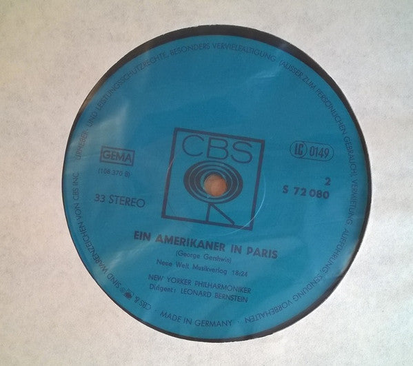 George Gershwin, Leonard Bernstein : Rhapsody In Blue / An American In Paris (LP, RE, Blu)