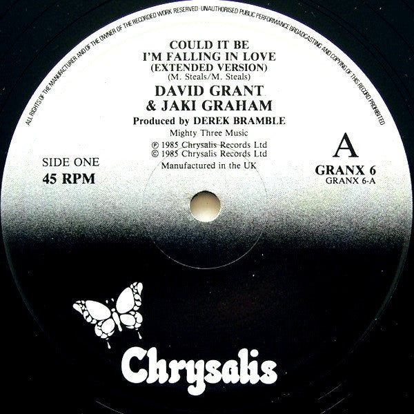 David Grant & Jaki Graham : Could It Be I'm Falling In Love (Extended Version) (12", Single)