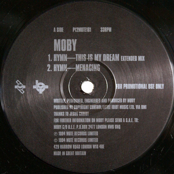 Moby : Hymn (12", Promo)
