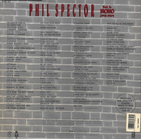Phil Spector : Back To Mono (1958-1969) (3xCD, Comp, Mono, RM + CD, Album, RE, RM + Box)
