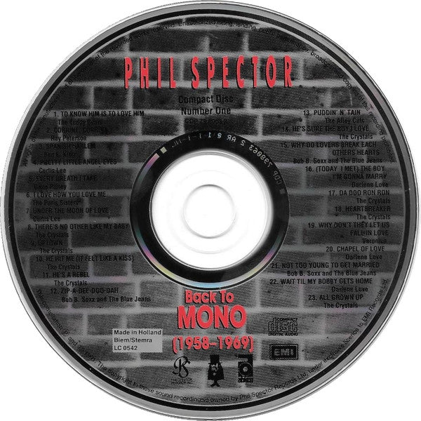 Phil Spector : Back To Mono (1958-1969) (3xCD, Comp, Mono, RM + CD, Album, RE, RM + Box)