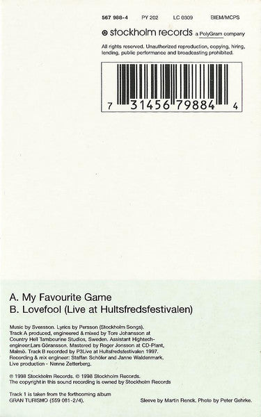 The Cardigans : My Favourite Game (Cass, Single)