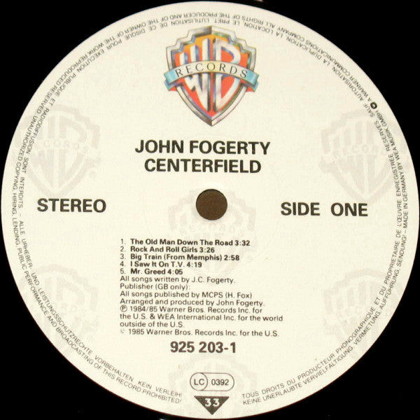John Fogerty : Centerfield (LP, Album)