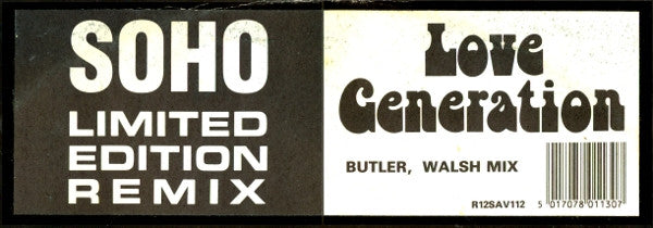 Soho (2) : Love Generation (Remix) (12", Ltd)
