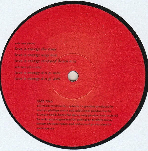 Joe Roberts : Love Is Energy (12")