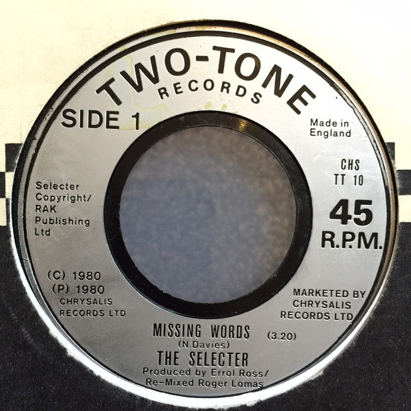 The Selecter : Missing Words (7", Single, Lar)
