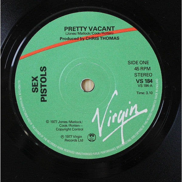 Sex Pistols : Pretty Vacant (7", Single, RP, Gre)