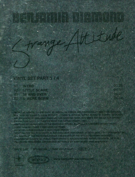 Benjamin Diamond : Strange Attitude Vinyl Set Part 1 / 4 (12")
