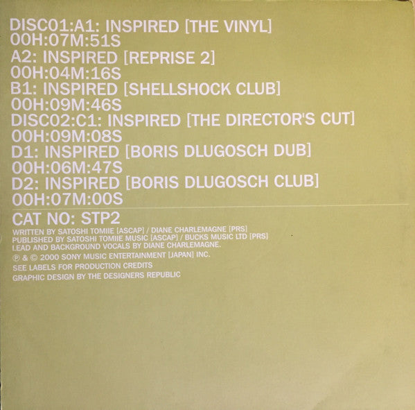 Satoshi Tomiie Feat. Diane Charlemagne : Inspired (2x12")