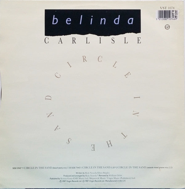 Belinda Carlisle : Circle In The Sand (12", Single)