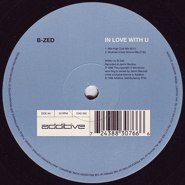 B-Zed : In Love With U (12")