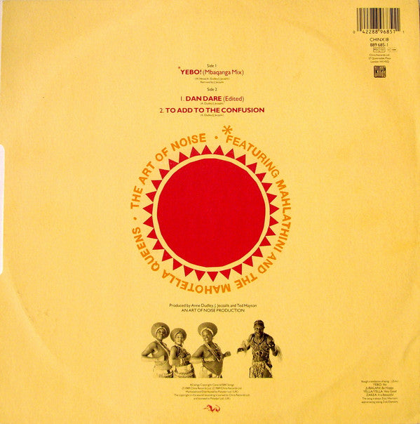 The Art Of Noise Featuring Mahlathini And The Mahotella Queens : Yebo! (12", Single)
