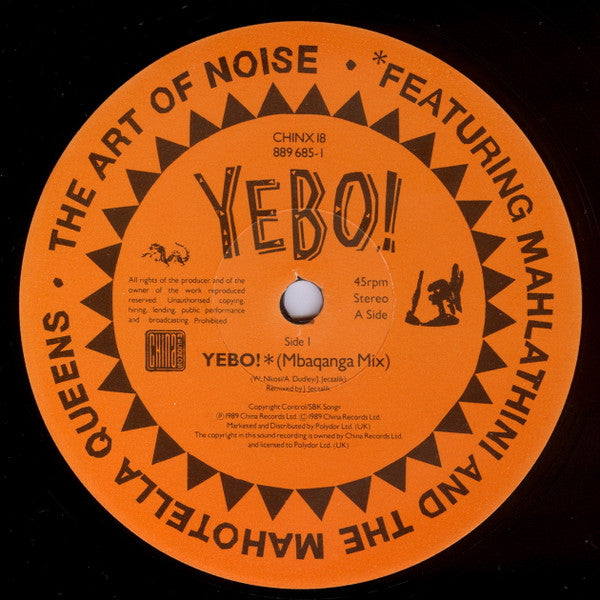 The Art Of Noise Featuring Mahlathini And The Mahotella Queens : Yebo! (12", Single)