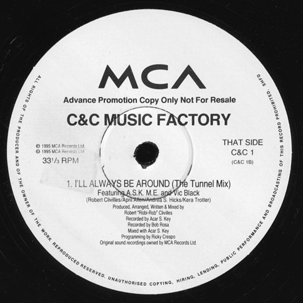 C + C Music Factory : Musica Es Mi Vida (12", Promo)