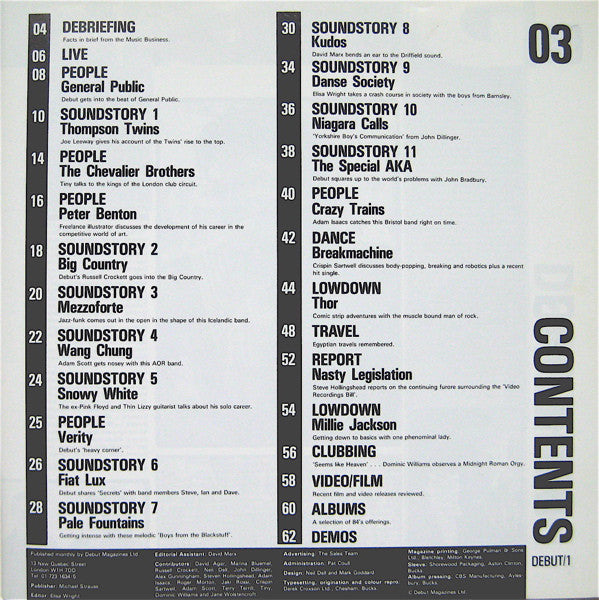 Various : Debut LP Magazine - Issue 01 (LP, Comp, Mag)
