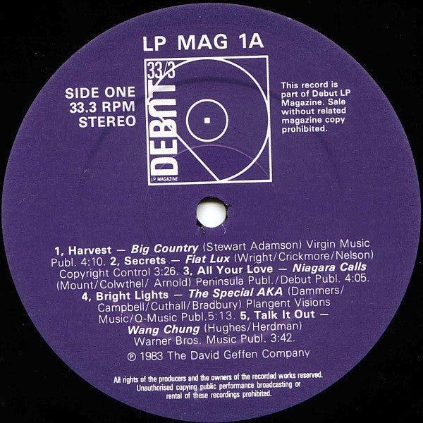 Various : Debut LP Magazine - Issue 01 (LP, Comp, Mag)