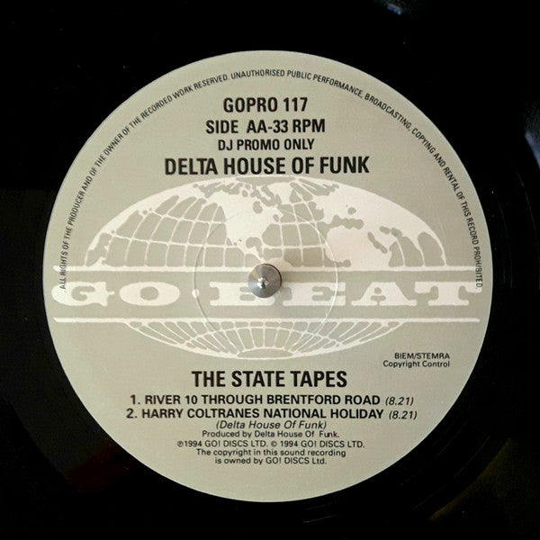 Delta House Of Funk : The State Tapes (12", Promo)