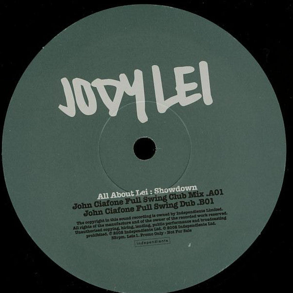 Jody Lei : All About Lei: Showdown (12", Promo)