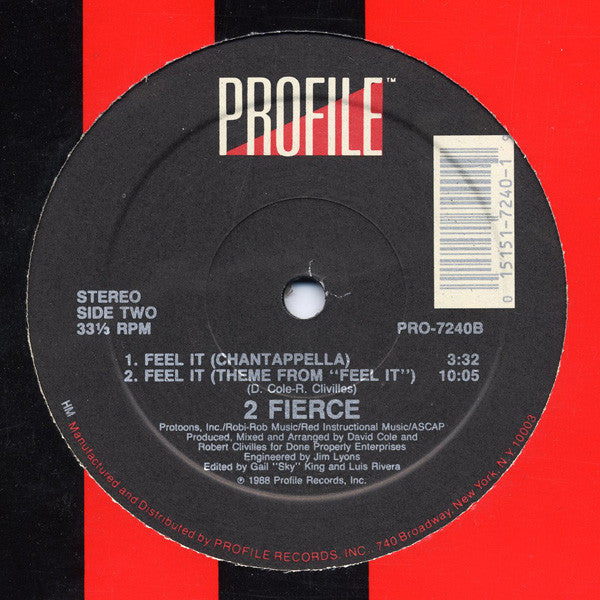 2 Fierce (2) : Feel It (12")