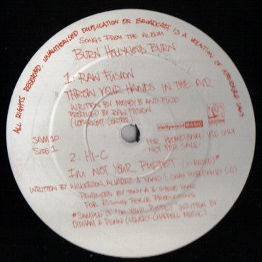 Various : Songs From The Album "Burn Hollywood Burn" (12", Promo, Smplr)