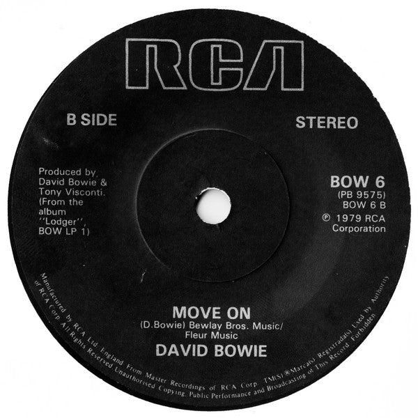 David Bowie : Ashes To Ashes (7", Single, Sol)