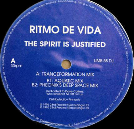 Ritmo De Vida : The Spirit Is Justified (2x12", Promo)
