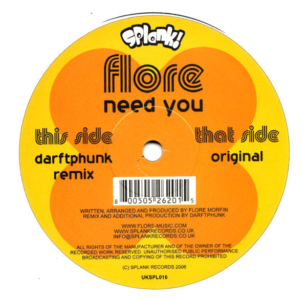 Flore : Need You (12")