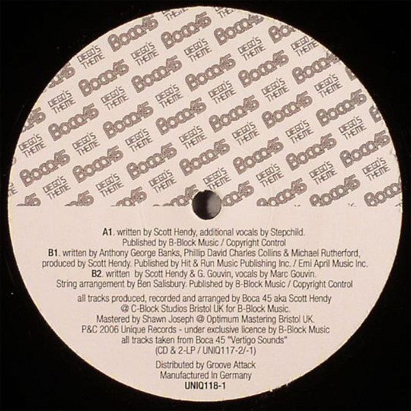 Boca 45 : Diego's Theme (12")