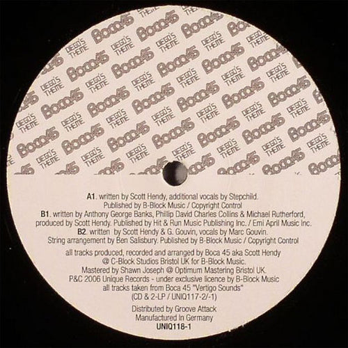 Boca 45 : Diego's Theme (12")