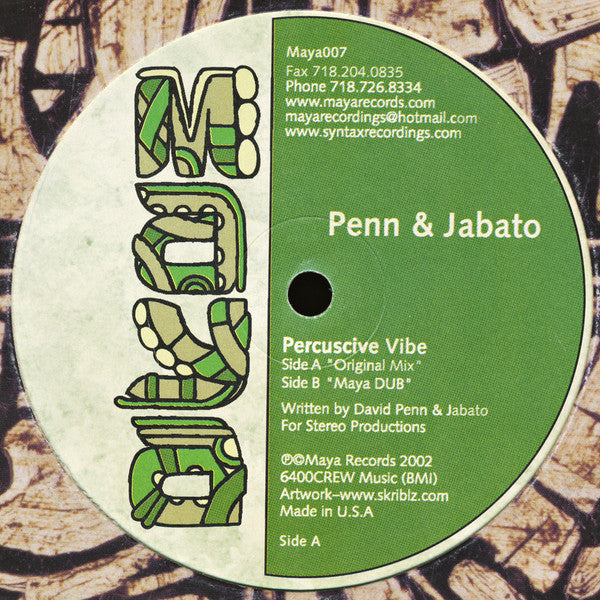 Penn & Jabato : Percuscive Vibe (12")