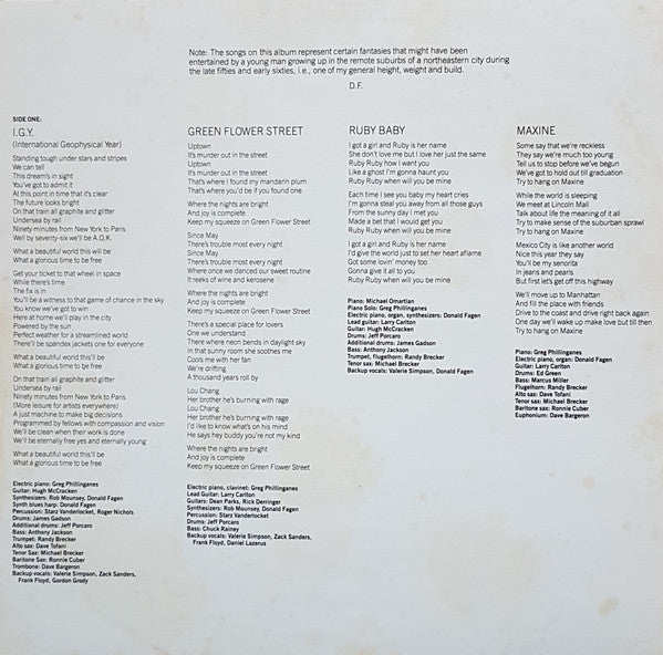 Donald Fagen : The Nightfly (LP, Album)