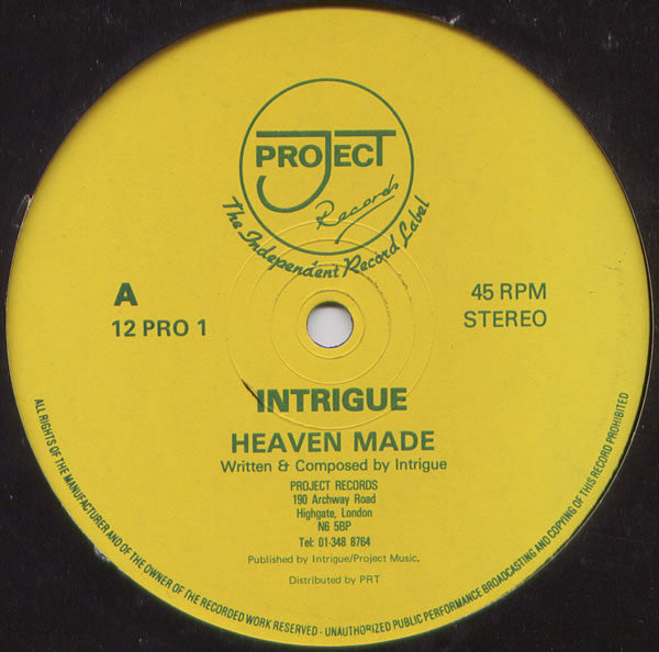 Intrigue (3) : Heaven Made / Ropes (12", Promo)