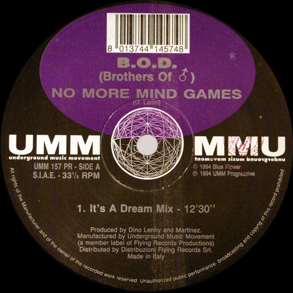 B.O.D. : No More Mind Games (12")