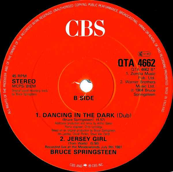 Bruce Springsteen : Cover Me (12", RP, Red)