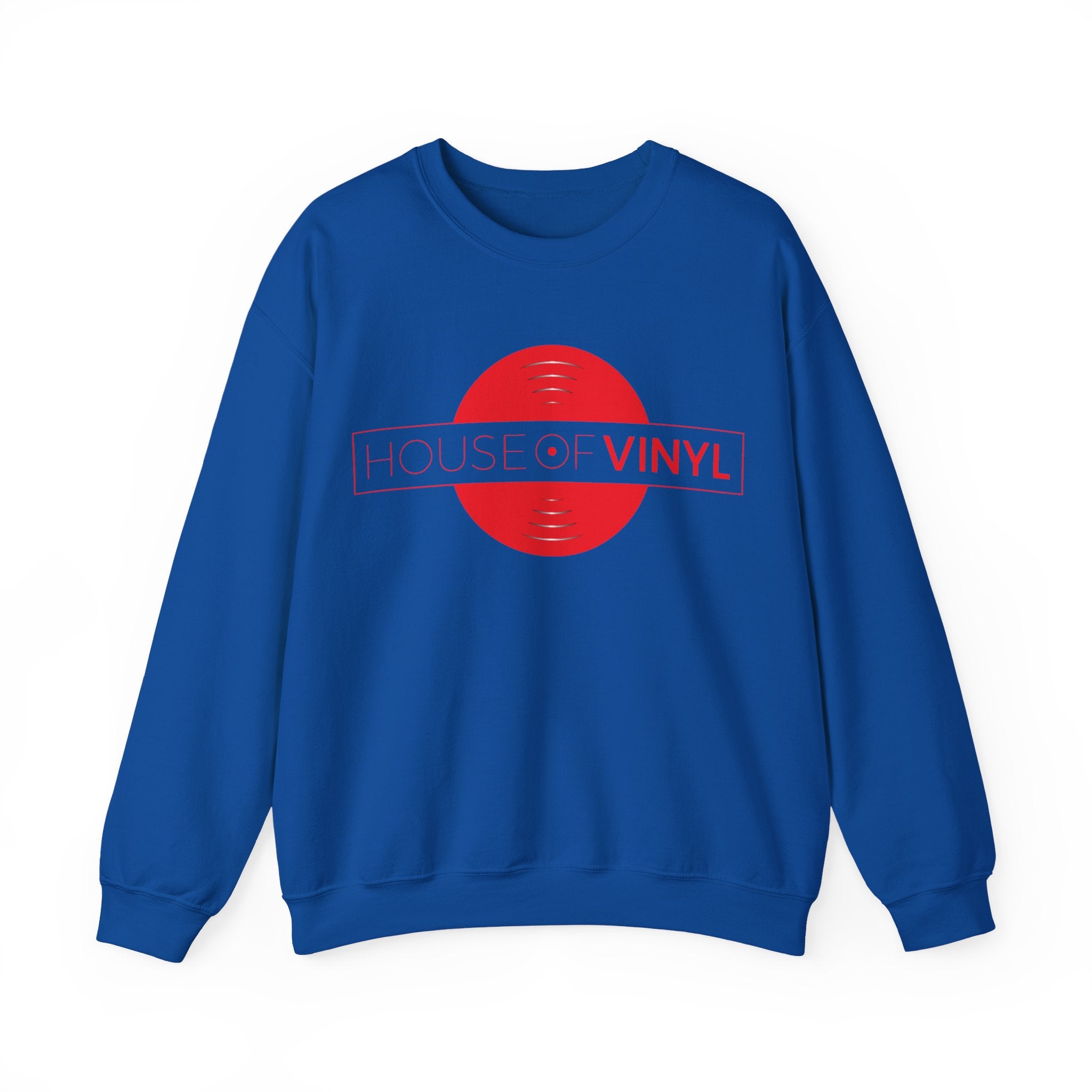 House of Vinyl London - Red Logo - Unisex Heavy Blend™ Crewneck Sweatshirt