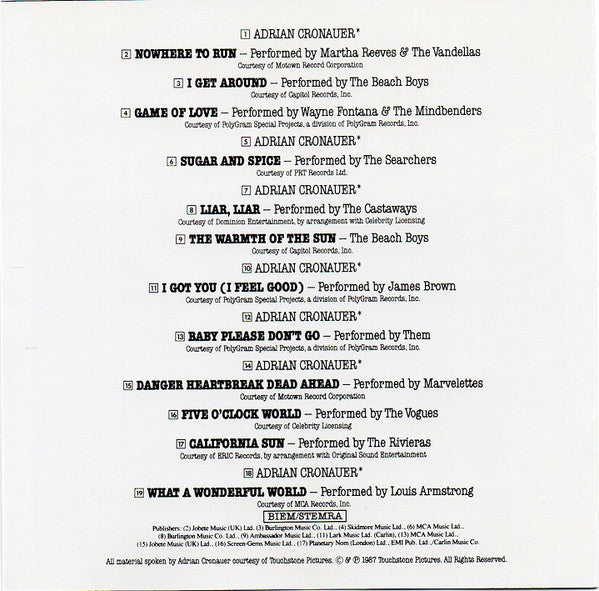 Various : Good Morning Vietnam - A Selection of Tracks From The Original Motion Picture Soundtrack (CD, Comp, RE)