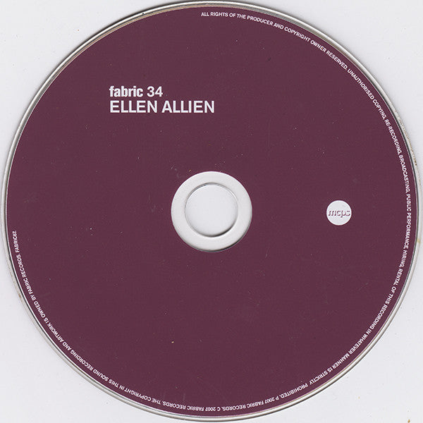 Ellen Allien : Fabric 34 (CD, Mixed)