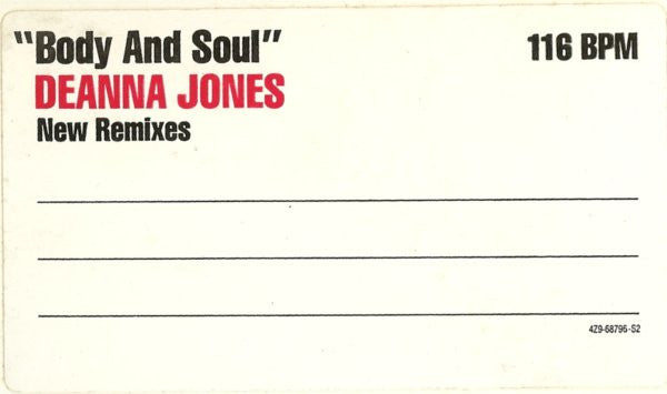 Deanna Jones : Body And Soul (12")