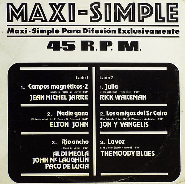 Various : Maxi-Simple Para Difusion Exclusivamente (12", Comp)