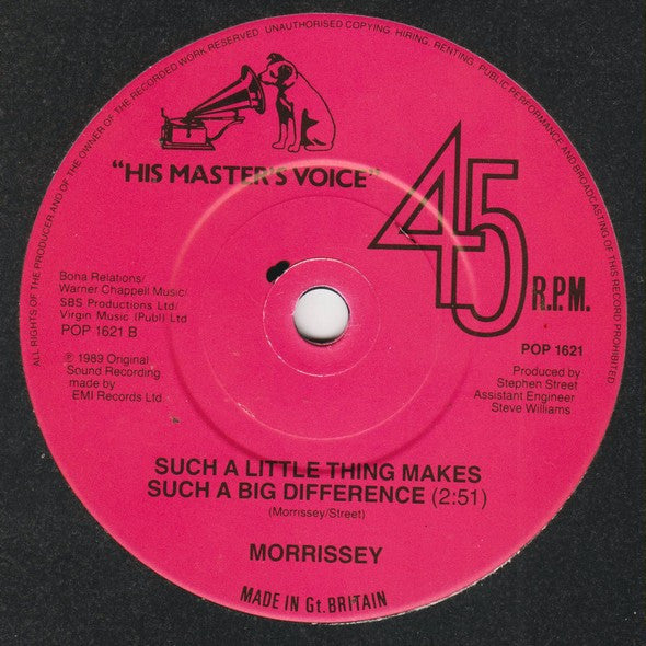 Morrissey : Interesting Drug (7", Single)