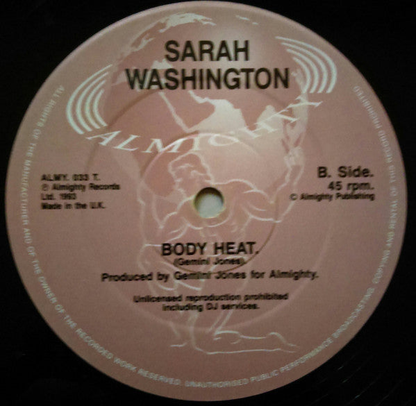 Sarah Washington : I Will Always Love You (Dance Version) (12", Single)