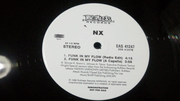 NX : Funk In My Flow (12", Promo)