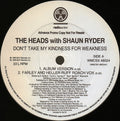 The Heads With Shaun Ryder : Don't Take My Kindness For Weakness (12", Promo)