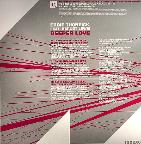 Eddie Thoneick Feat. Berget Lewis : Deeper Love (12")