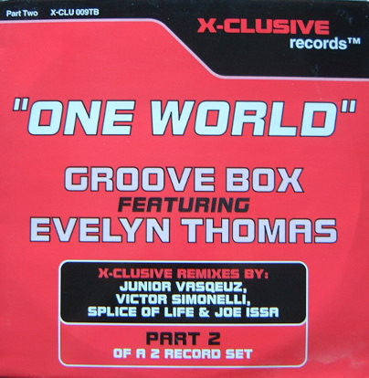 Groove Box (2) Featuring Evelyn Thomas : One World (12", Single, 2/2)