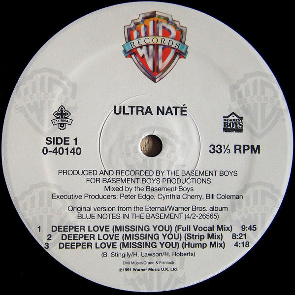 Ultra Naté : Deeper Love (Missing You) (12", Maxi)