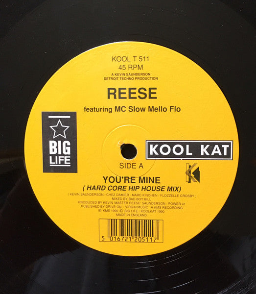 Reese Featuring M.C. Slow Mello Flo : You're Mine (12", Single)